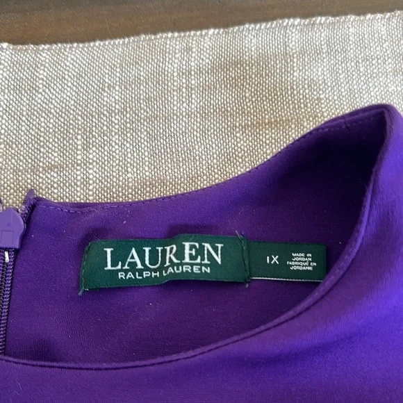 Ralph Lauren Purple Sleeveless Dress Size 1X - Picture 4 of 6